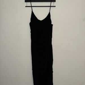 Elegant Black Spaghetti Strap Dress